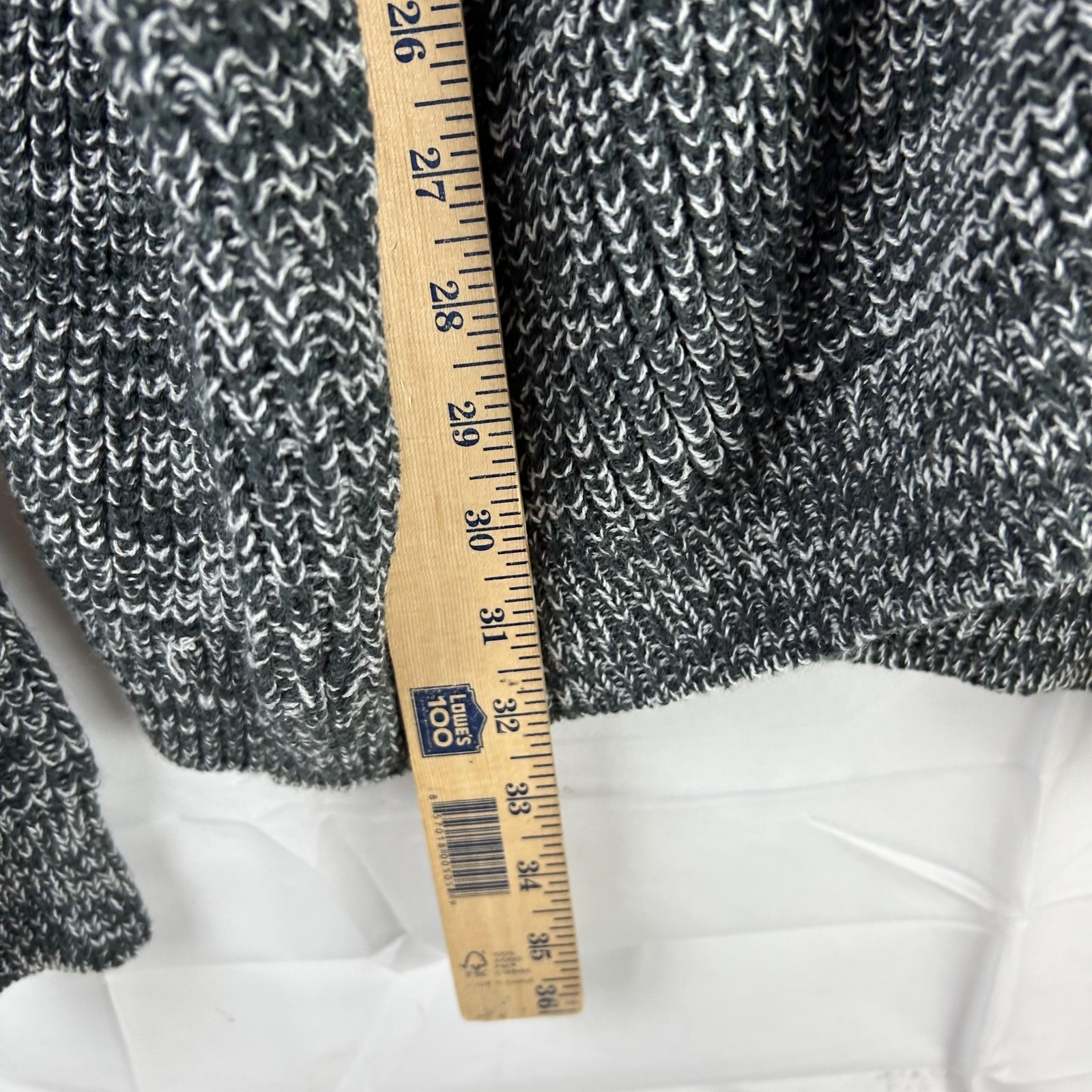 West Louis Sweater Mens L Gray Shawl Collar Button Front Knit Cardigan Oversize — image 6 of 8